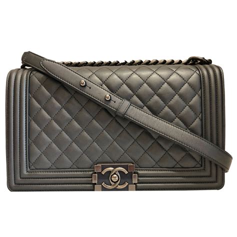 chanel boy tweet bag grey|coco chanel boys bag.